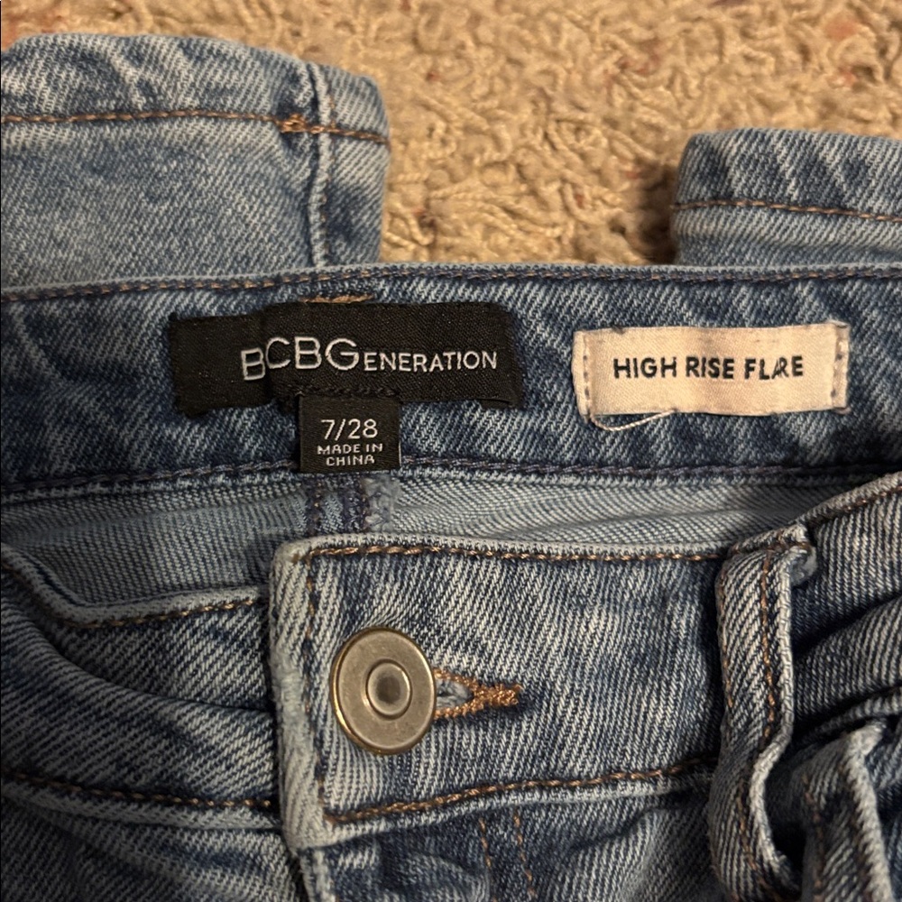 BCBGeneration High Rise Flare Jeans - Picture 6 of 7